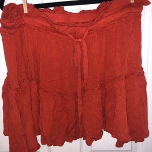Burnt orange summer skirt